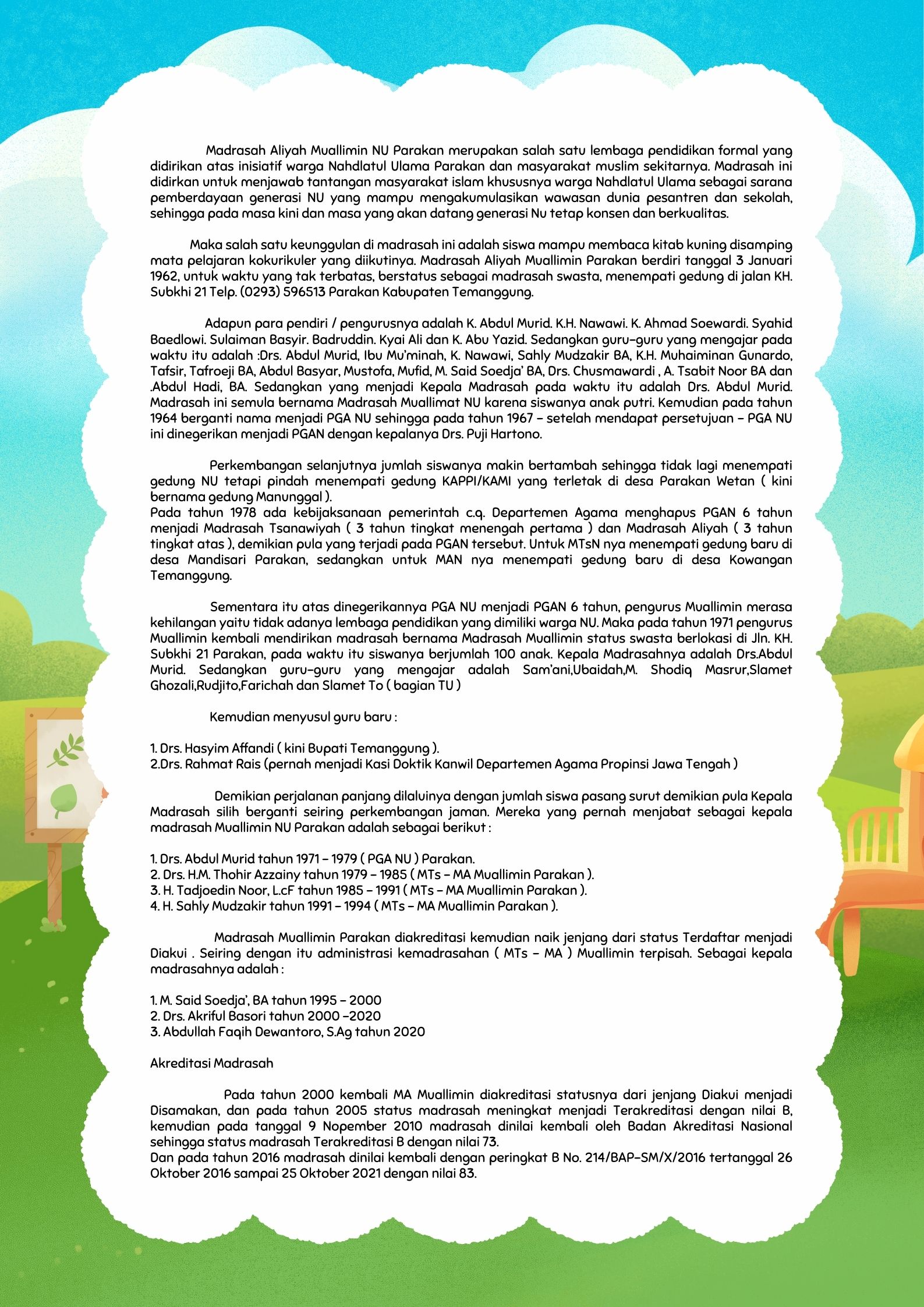 Sejarah MA Muallimin Parakan