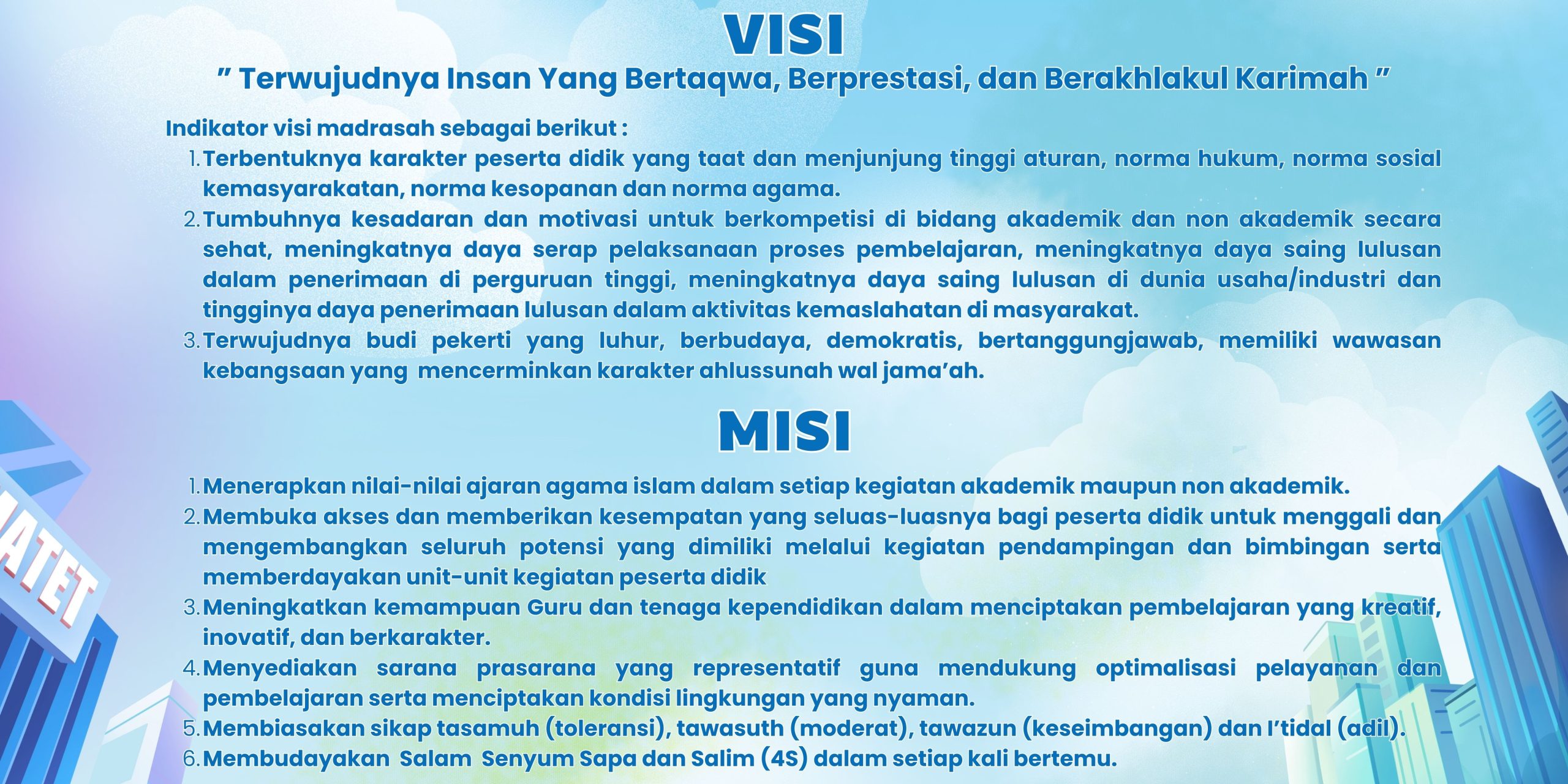VISI MISI MADRASAH MUALLIMIN PARAKAN